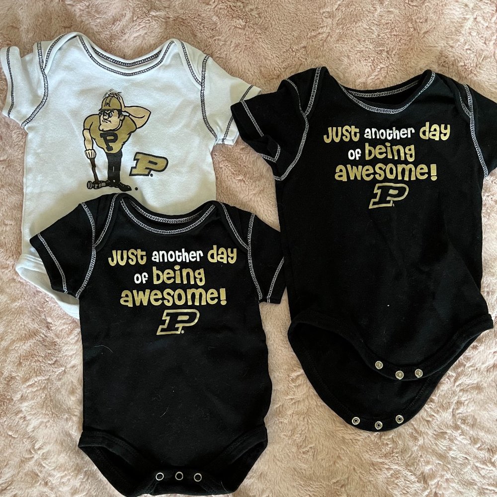 Purdue Boilermaker Onsies 0/3M and 12M
